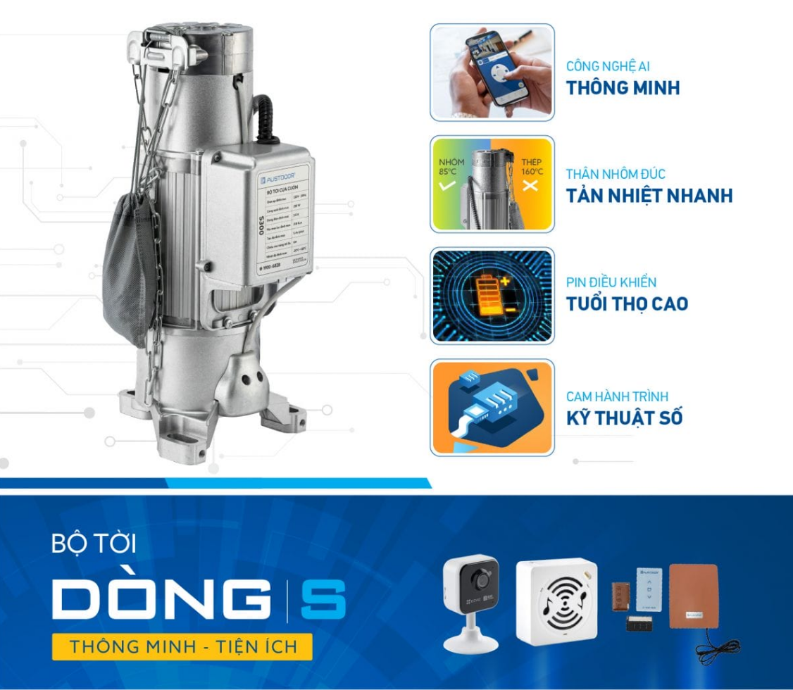 Bộ tời Austdoor S200 chính hãng