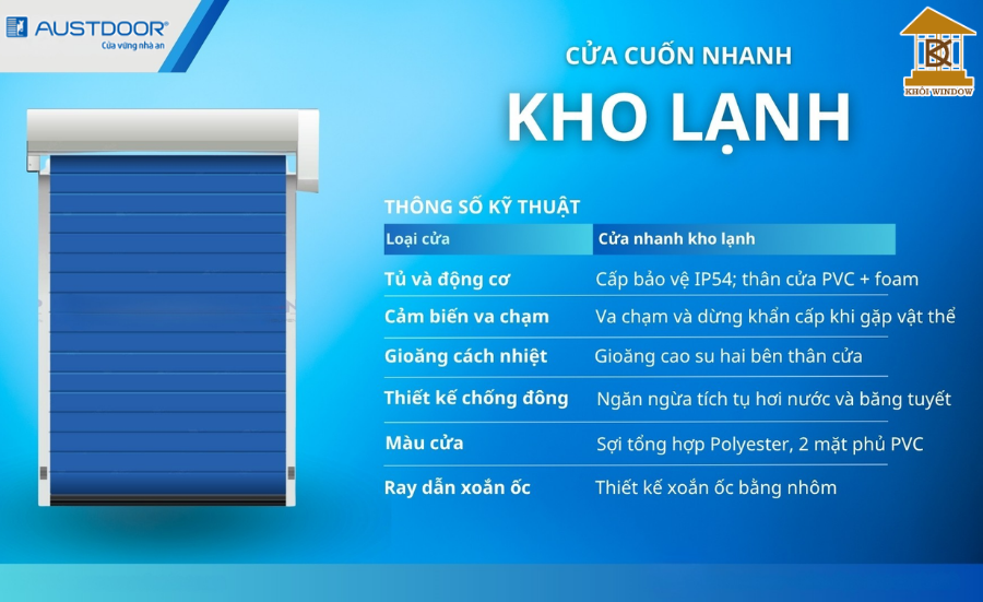 Cửa Cuốn Nhanh Kho Lạnh Chính Hãng
