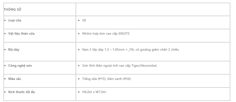 Cửa cuốn khe thoáng super S8