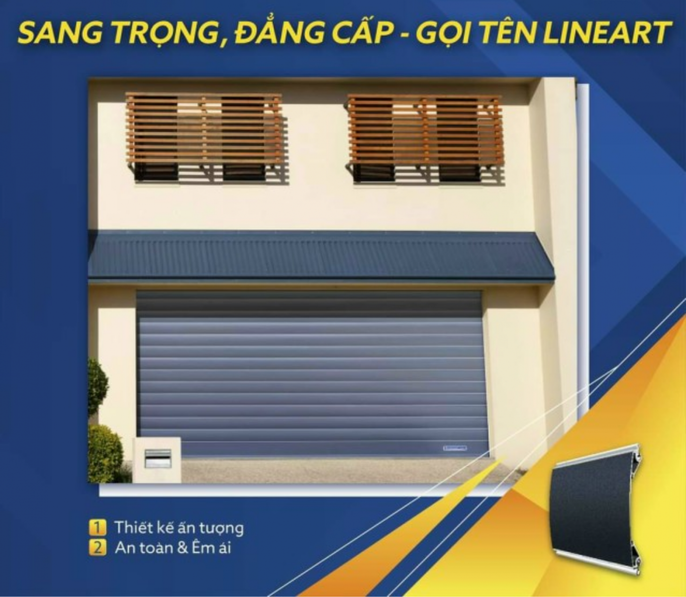 Cửa cuốn nan bản lớn Line-Art L120