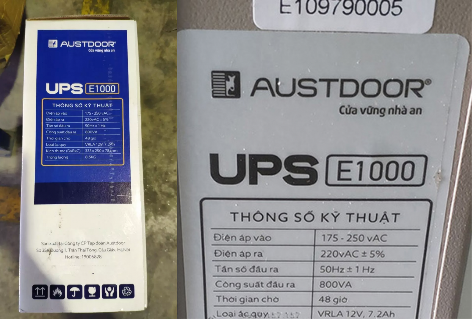 Lưu điện Austdoor E1000