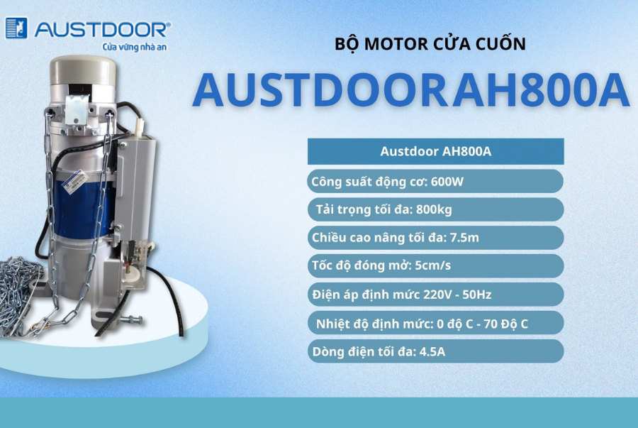 Motor Cửa Cuốn Austdoor AH800A Chính Hãng