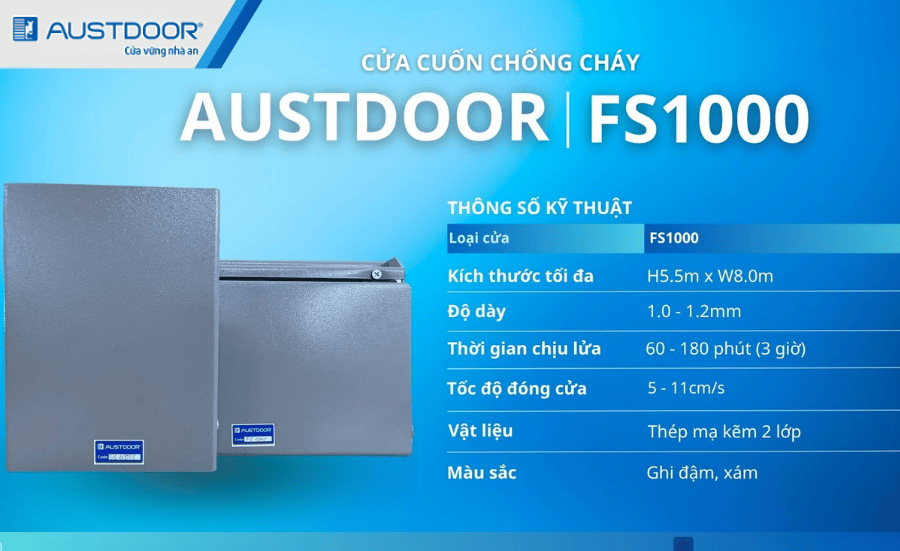 cửa cuốn chống cháy Austdoor FS1000